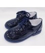 Scarpe Inglesine da Cerimonia Bambino, Colore Blu in Pelle in Vernice, GDO