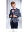 Completino Cerimonia Casual Bimbo Colore Rigato Blu , Viscosa ePoli , Nazareno Gabrielli