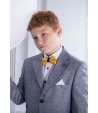 Completino Cerimonia Bambino in Microfantasia, Colore BluGrigio,Slim 100%cotone, Nazareno Gabrielli