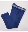 Pantaloni Casual e Cerimonia Bimbo e Bambino, Slim Elasticizzati, Colore Blu in Cotone, Rebel
