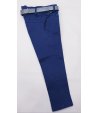 Pantaloni Casual e Cerimonia Bimbo e Bambino, Slim Elasticizzati, Colore Blu in Cotone, Rebel