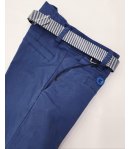 Pantaloni Casual e Cerimonia Bimbo e Bambino, Slim Elasticizzati, Colore Blu in Cotone, Rebel