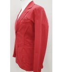 Giacca Casual e Cerimonia Bambino e Ragazzo, Modello Slim Elasticizzato, Colore Rosso in Cotone, Rebel