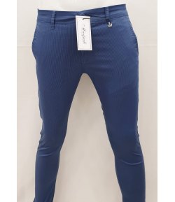 Pantalone Uomo/Ragazzo Manfredi Slim Elasticizzato Colore, Blu