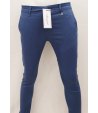 Pantalone Uomo/Ragazzo Manfredi Slim Elasticizzato Colore, Blu