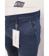 Pantalone Uomo/Ragazzo Manfredi Slim Elasticizzato Colore, BLU