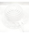 Cappellino Cerimonia Bimba con Fiocco, Colore Bianco in Tela, Graziella