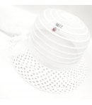 Cappellino Cerimonia Bimba con Fiocco, Colore Bianco in Tela, Graziella