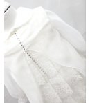 Vestina Battesimo Neonata Bimba, Colore Bianco in Poliestere e Tulle, Nazareno Gabrielli