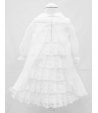 Vestina Battesimo Neonata Bimba, Colore Bianco in Poli e Tulle, Nazareno Gabrielli