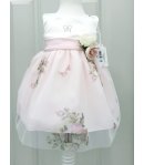 Abitino Cerimonia Casual Baby M.K. in Tessuto Raso e Velo