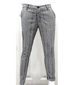 Pantalone Uomo Manfredi in Cotone Elasticizzato Colore, Grigio