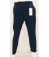Pantalone Uomo Manfredi in Cotone Elasticizzato Colore, Blu