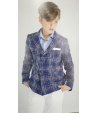Completo da Cerimonia Bambino e Ragazzo, Drappeggiato, Blu, Celeste e Bianco, in Poliestere e Cotone, Nazareno Gabrielli