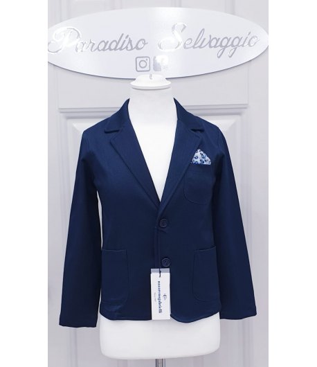 Giacca per Bambino e Ragazzo, Blu, Semi-elasticizzata, in Poliestere e Cotone, Nazareno Gabrielli