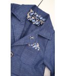 Completino da Battesimo e Cerimonia Neonato, Bimbo e Bambino, Blu, Beige e Bianco, in Lino e Cotone, Nazareno Gabrielli