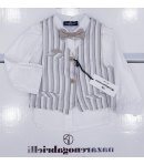 Completino da Battesimo e Cerimonia Bimbo e Bambino, Beige, Panna, Écru e Bianco, in Lino e Cotone, Nazareno Gabrielli