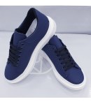 Scarpe Sneakers da Uomo, Allacciate, Bianche con Para Alta, in Neoprene, Manfredi