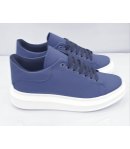 Scarpe Sneakers da Uomo, Allacciate, Bianche con Para Alta, in Neoprene, Manfredi