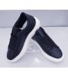 Scarpe Sneakers da Uomo, Allacciate, Nere con Para Alta Bianca, in Neoprene, Manfredi
