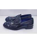 Scarpe Mocassini College da Uomo, Blu Navy, in Ecopelle Alta Qualità, Gianni