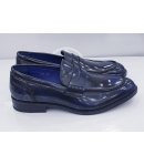 Scarpe Mocassini College da Uomo, Blu Navy, in Ecopelle Alta Qualità, Gianni