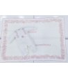 Coordinato Prima Uscita per Bimba Neonata, Bianco Panna e Rosa, con Strisce di Veli Arricciati, in Lana Merinos, Prime Emozioni