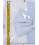 Cassapanca Porta Corredino o Accessori per Neonato Bimbo, Celeste e Bianco, con Fiocchi, Fascia e Bottoni, in Legno Artigianale