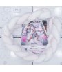 Treccia Paracolpi Imbottita per Neonata Bimba, Rosa e Bianco, in Morbido Cotone, Anallergico, Anti-Acaro, Traspirante, 7Sons