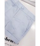 Completino da Battesimo e Cerimonia Bimbo Neonato, Celeste Damascato e Bianco, in Rasatello e Cotone, Nazareno Gabrielli