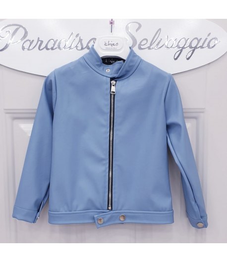 Giubbino per Bimbo e Bambino, Carta da Zucchero, in Ecopelle, con Collo Pistagna e Cerniera, Io Chico