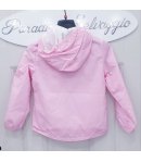 Giubbino per Bambina e Ragazza, Rosa, in Nylon Antivento Foderato, con Cerniere Chiusura e Tasche, Sweet