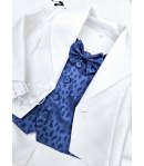 Completino da Battesimo e Cerimonia Neonato Bimbo, Bianco e Azzurro Cobalto, in Tessuto Tecnoraso Semilucido, Nazareno Gabrielli