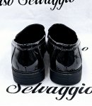 Mocassino Uomo in Ecopelle Vernice, Nero, marca Luchino