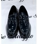 Mocassino Uomo in Ecopelle Vernice, Nero, marca Luchino