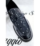 Mocassino Uomo in Ecopelle Vernice, Blu, Marca Luchi