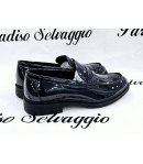 Mocassino Uomo in Ecopelle Vernice, Blu, Marca Luchi
