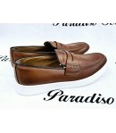 Mocassino Uomo, Pelle, Color Cuoio, Marca Manfredi