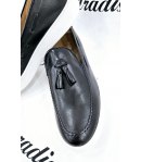 Scarpa Mocassino Uomo, In Pelle, Nera, Marca Manfredi