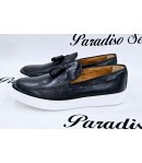 Scarpa Mocassino Uomo, In Pelle, Nera, Marca Manfredi