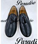 Scarpa Mocassino Uomo, In Pelle, Nera, Marca Manfredi