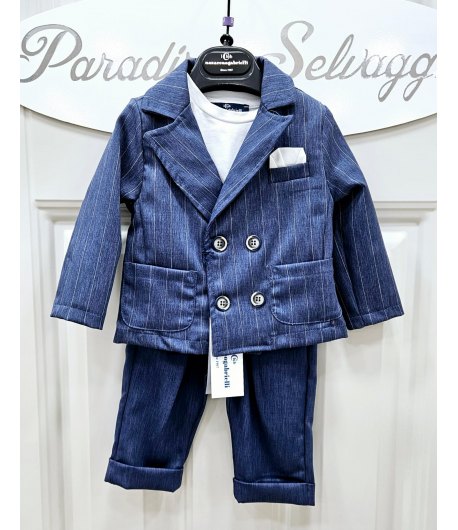 Abitino Cerimonia Casual Baby, Cotone Elasticizzato, Colore Ginsato, Marca Nazareno Gabrielli