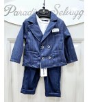 Abitino Cerimonia Casual Baby, Cotone Elasticizzato, Colore Ginsato, Marca Nazareno Gabrielli