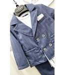 Abitino Cerimonia Casual Baby, Cotone Elasticizzato, Colore Ginsato, Marca Nazareno Gabrielli