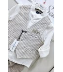 Completino Bimbo, Lino, Beige e Panna ,Nazareno Gabrielli