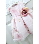 Abitino Baby Cerimonia e Casual, Colore Rosa, Qualità Organza, Marca Bimba