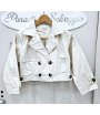Giubbino Bimba, Beige Chiaro, Cotone Tecnico Elasticizzato, Marca Lolly