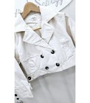 Giubbino Bimba, Beige Chiaro, Cotone Tecnico Elasticizzato, Marca Lolly
