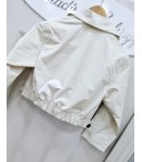 Giubbino Bimba, Beige Chiaro, Cotone Tecnico Elasticizzato, Marca Lolly