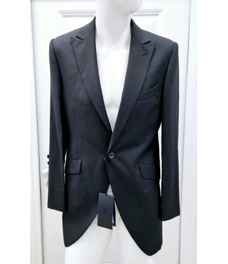 giacca Uomo Modello Tait, Nera, Qualità Misto Lana Vergine Fredda, marca Carlo Pignatelli
